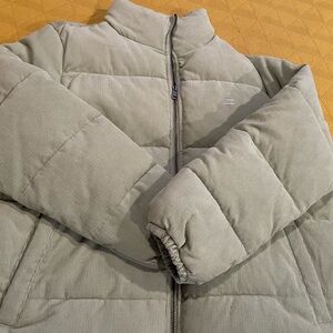 Levi's Corduroy Puffer Jacket in Light Green